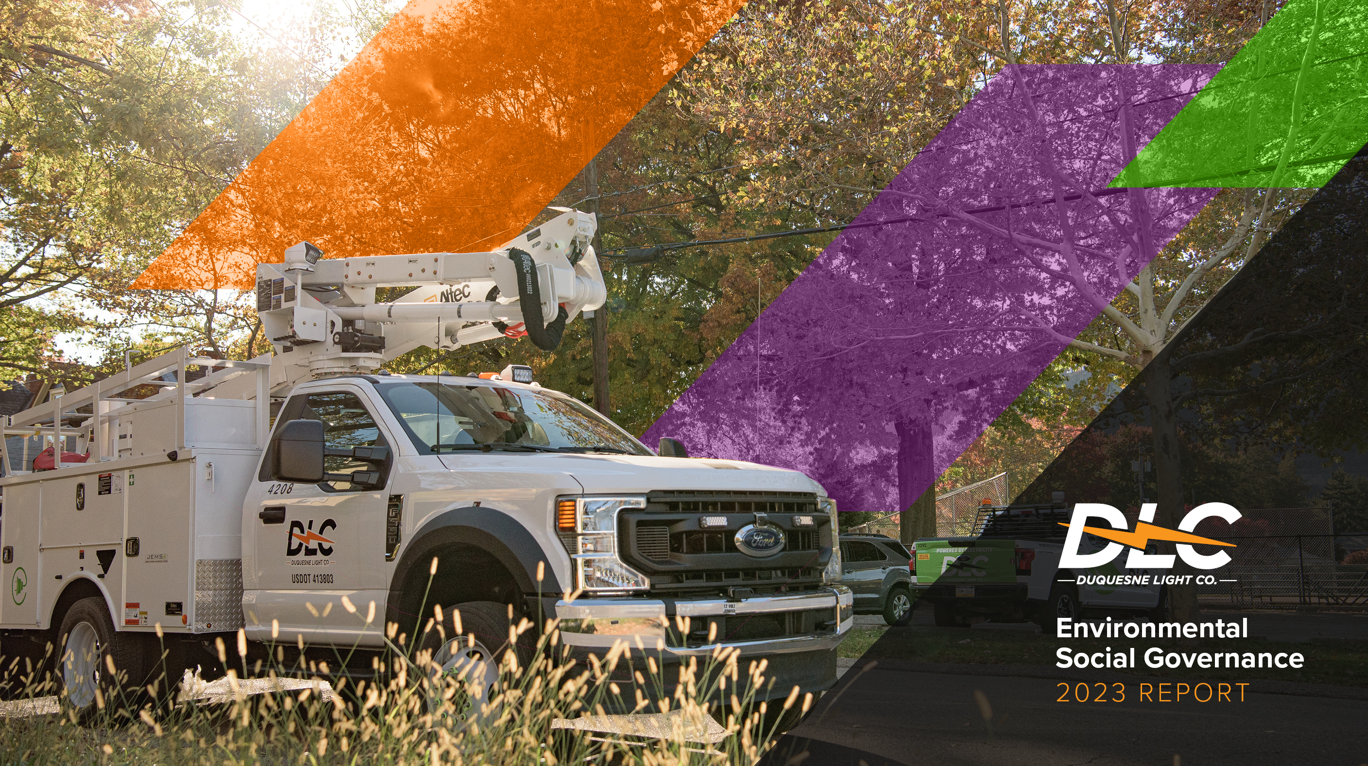 Cover photo of ESG Report with DLC truck 