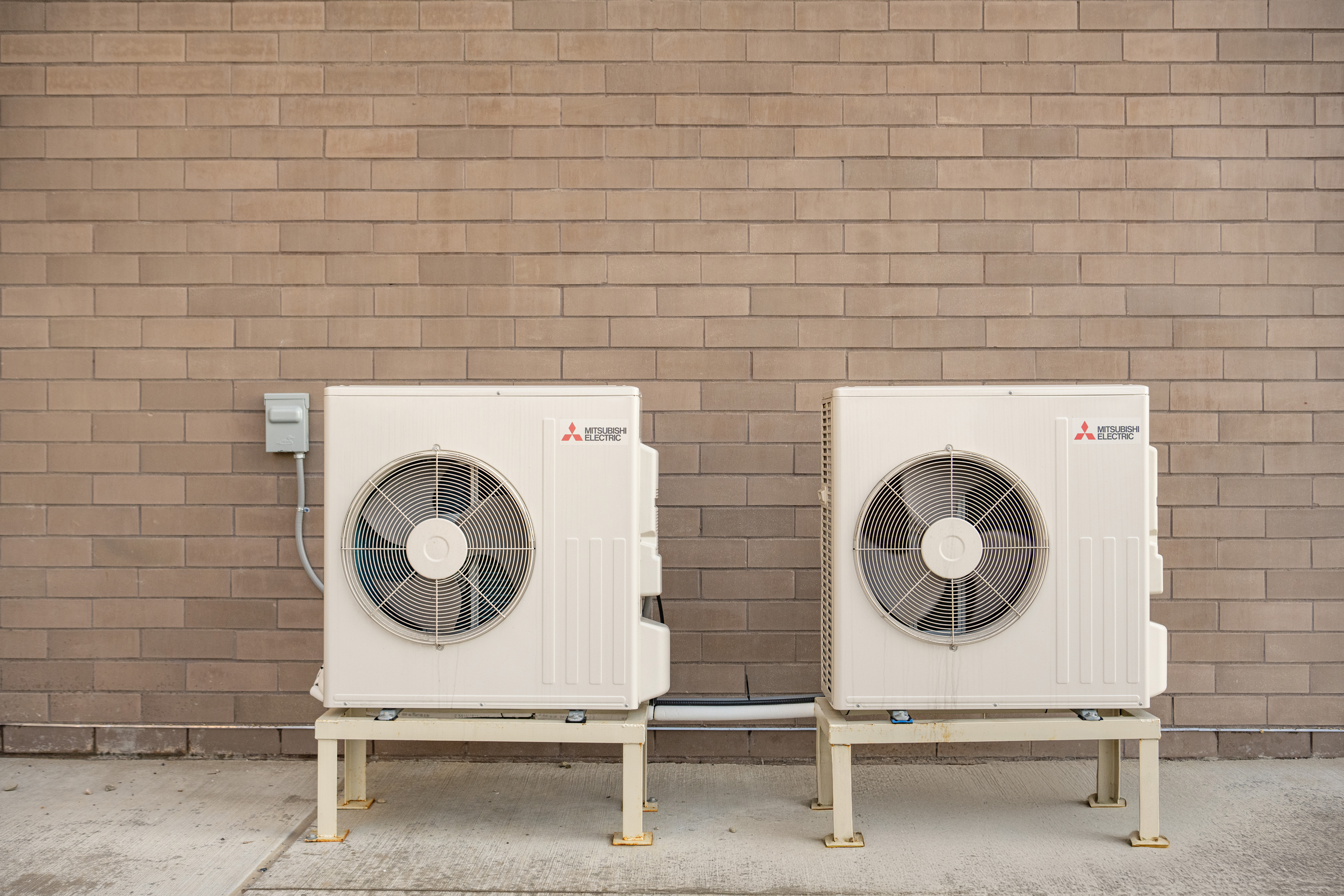 Two heat pumps side by side